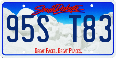 SD license plate 95ST83