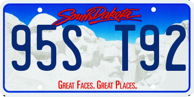 SD license plate 95ST92