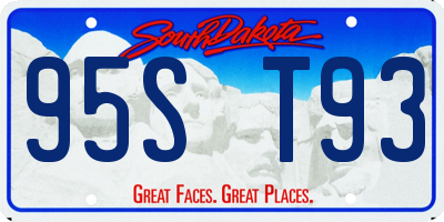 SD license plate 95ST93