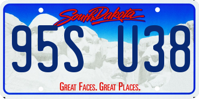 SD license plate 95SU38