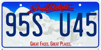 SD license plate 95SU45