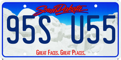 SD license plate 95SU55