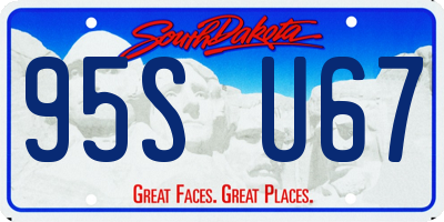 SD license plate 95SU67