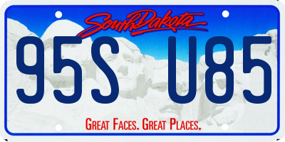 SD license plate 95SU85