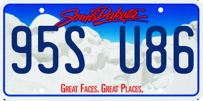 SD license plate 95SU86