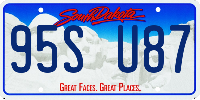 SD license plate 95SU87