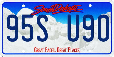 SD license plate 95SU90