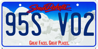 SD license plate 95SV02
