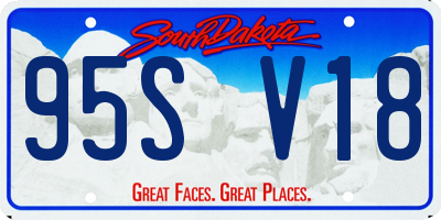 SD license plate 95SV18
