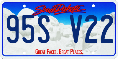SD license plate 95SV22