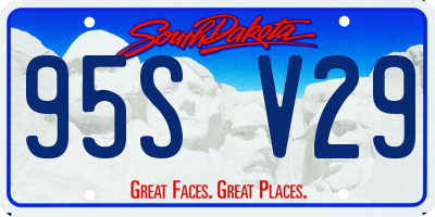 SD license plate 95SV29