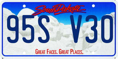 SD license plate 95SV30