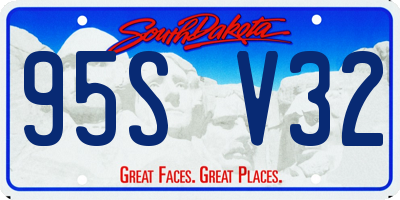 SD license plate 95SV32