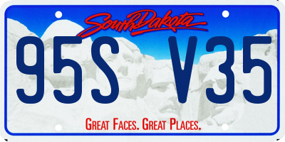 SD license plate 95SV35