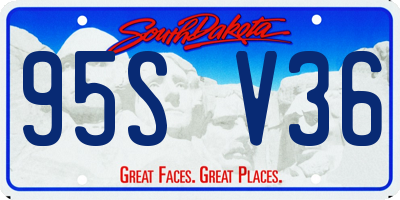 SD license plate 95SV36