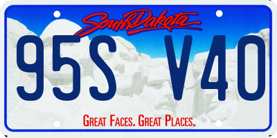 SD license plate 95SV40