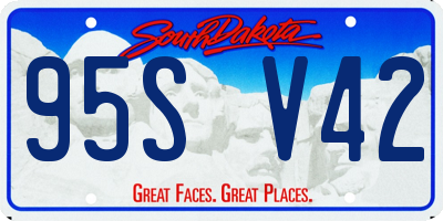 SD license plate 95SV42