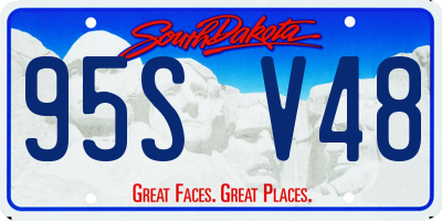 SD license plate 95SV48