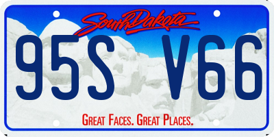 SD license plate 95SV66