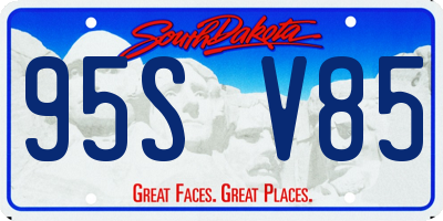 SD license plate 95SV85