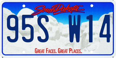 SD license plate 95SW14