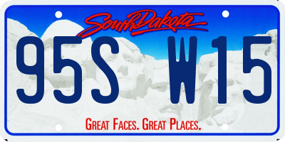 SD license plate 95SW15