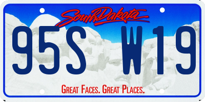 SD license plate 95SW19
