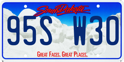 SD license plate 95SW30