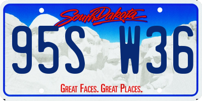 SD license plate 95SW36