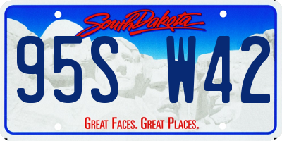 SD license plate 95SW42
