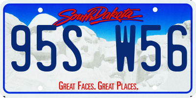 SD license plate 95SW56