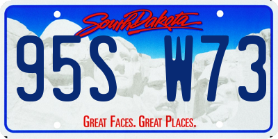 SD license plate 95SW73