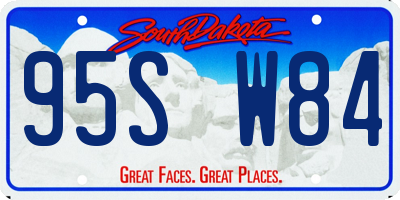 SD license plate 95SW84