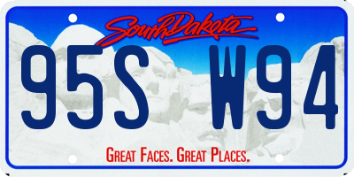 SD license plate 95SW94