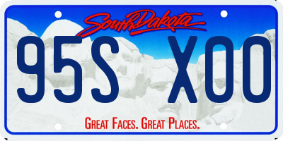 SD license plate 95SX00