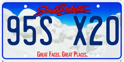 SD license plate 95SX20