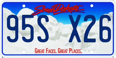 SD license plate 95SX26