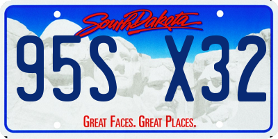 SD license plate 95SX32