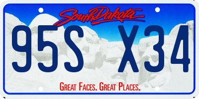 SD license plate 95SX34