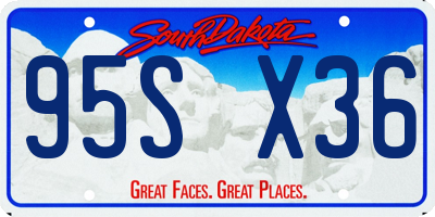 SD license plate 95SX36