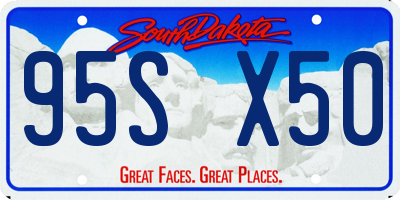 SD license plate 95SX50