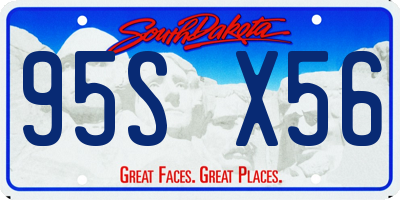 SD license plate 95SX56