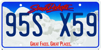 SD license plate 95SX59