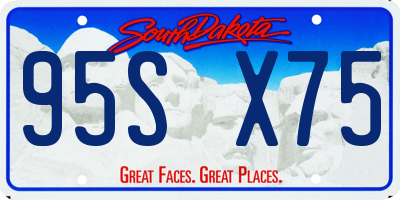 SD license plate 95SX75