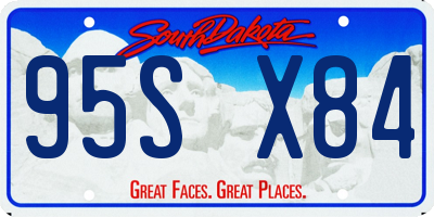 SD license plate 95SX84