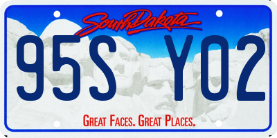 SD license plate 95SY02