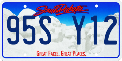SD license plate 95SY12