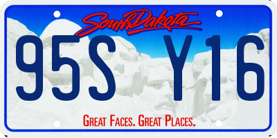 SD license plate 95SY16