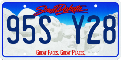 SD license plate 95SY28