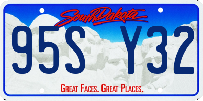 SD license plate 95SY32